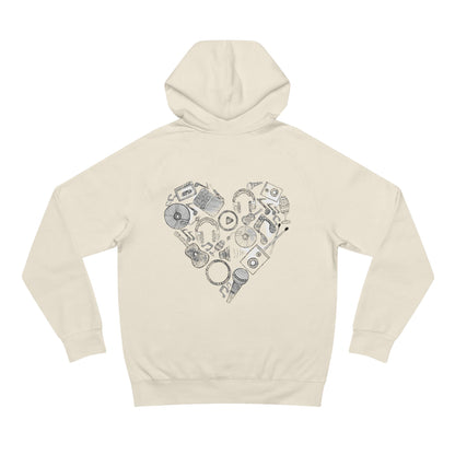 Stylish  Supply Hoodie with Artistic Heart Design | Cozy Sweatshirt for Music Lovers | Gift for Birthdays, Holidays, Casual Wear