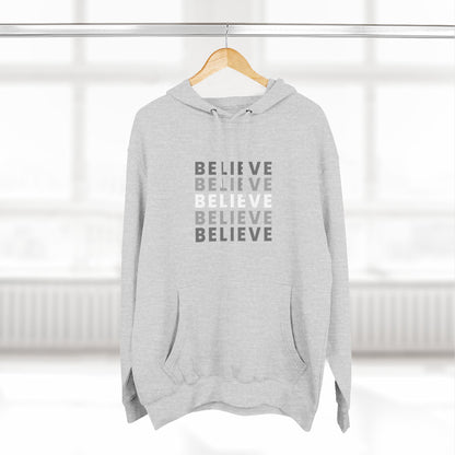 Inspiring Three-Panel Fleece Hoodie, Cozy Pullover, Motivational Gift, Everyday Wear, Layering Essential