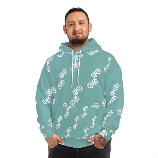 Floral Pattern Fashion Hoodie, Cozy Floral Sweatshirt, Trendy AOP Hoodie, Spring Fashion, Gift for Flower Lovers
