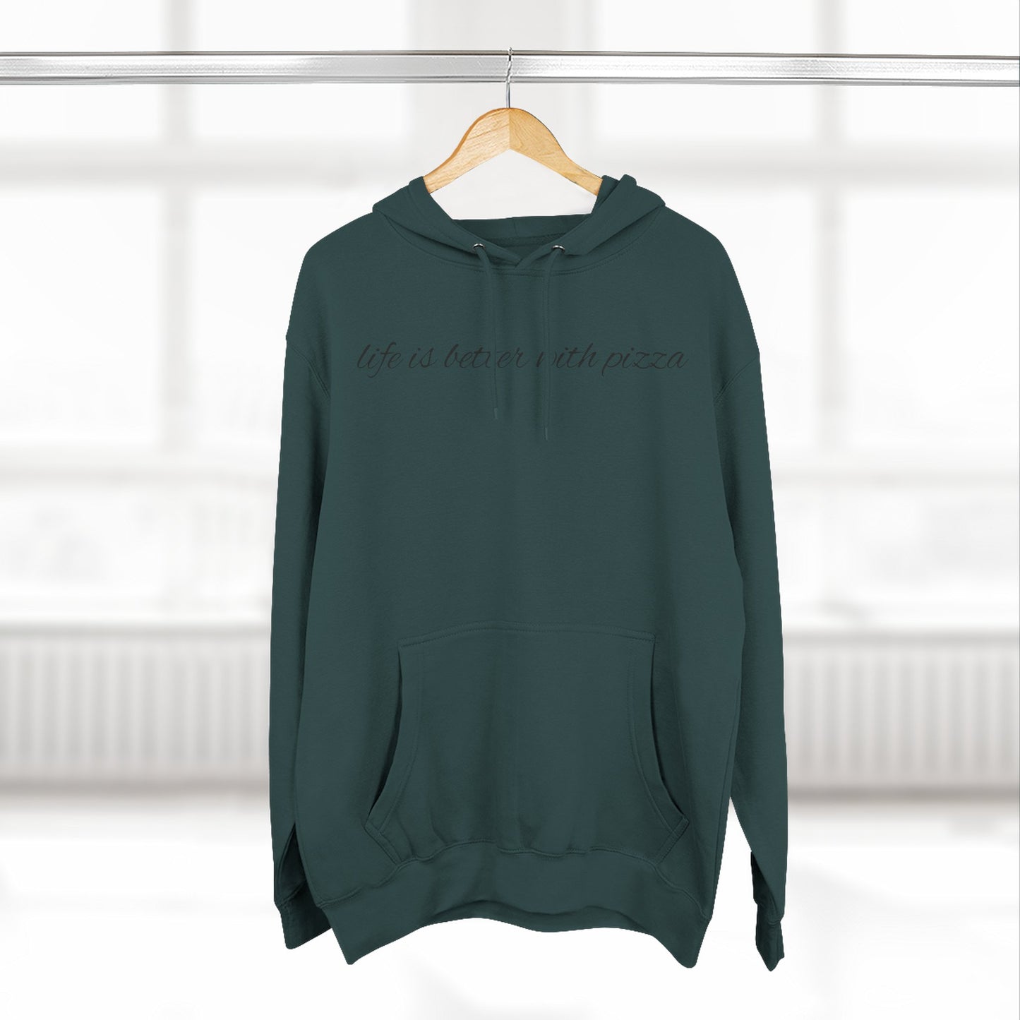 Cozy Pizza Hoodie, Fun Graphic Fleece Sweatshirt, Ideal for Food Lovers, Casual Wear, Gift for Pizza Lovers, Comfort and Style