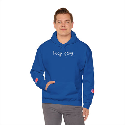 keep going design Heavy Blend™ Hooded Sweatshirt