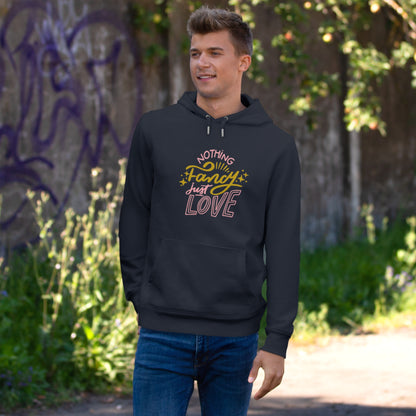 Nothing Fancy Just Love King Hooded Sweatshirt, Cozy Gift for Him, Valentine's Day Gift, Casual Wear, Everyday Comfort Sweatshirt