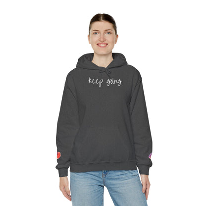 keep going design Heavy Blend™ Hooded Sweatshirt