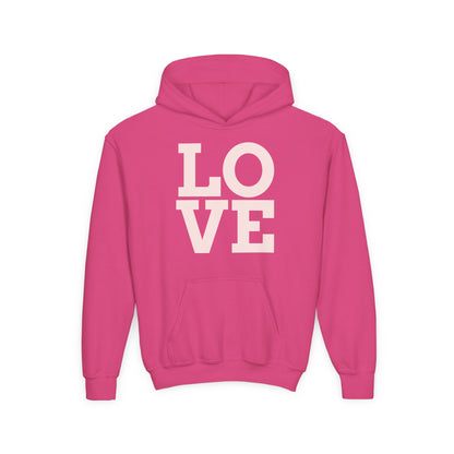 Love Youth Hoodie - Soft Blend Sweatshirt for Teens, Cute Gift for Birthdays, Valentine's Day, Cozy Casual Wear, Inspirational Apparel