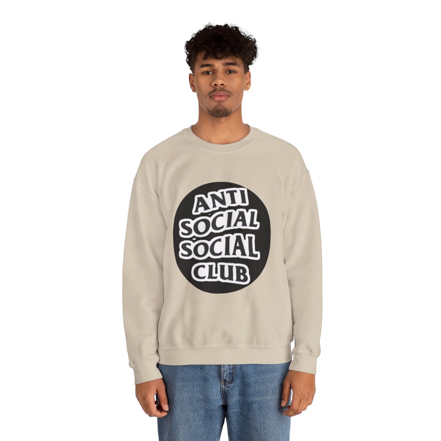 Crewneck Sweatshirt - Anti Social Club Edition, Cozy Sweatshirt, Streetwear Fashion, Gift for Introverts, Lounge Wear, Casual Outfit