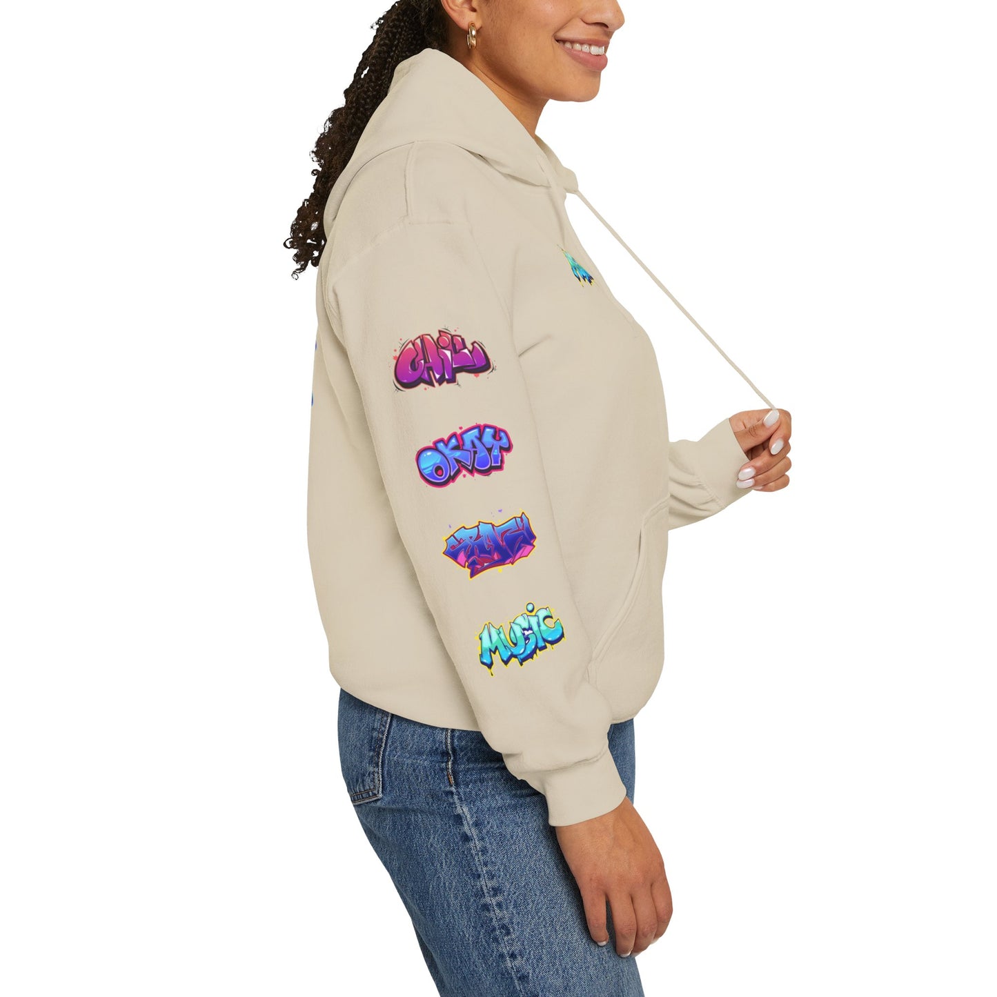 Graffiti Art  Hoodie - Cozy Streetwear, Unique Gift for Art Lovers, Perfect for Festivals, Casual Wear, Cool Graphic Sweatshirt