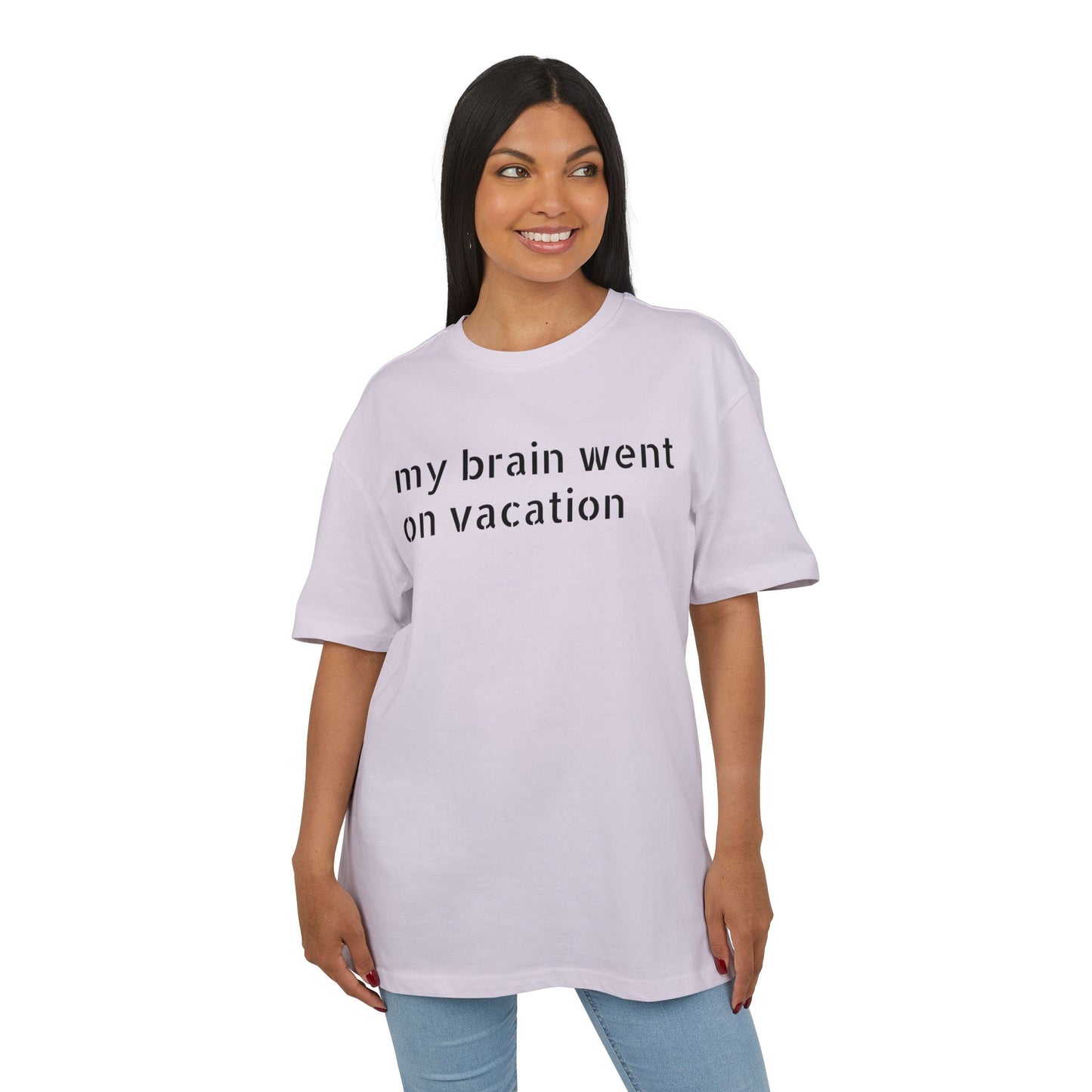 Vacation Vibes  Heavy Oversize Tee, Relaxed Fit Shirt, Casual Wear, Travel Shirt, Gift for Her, Funny Quote Tee