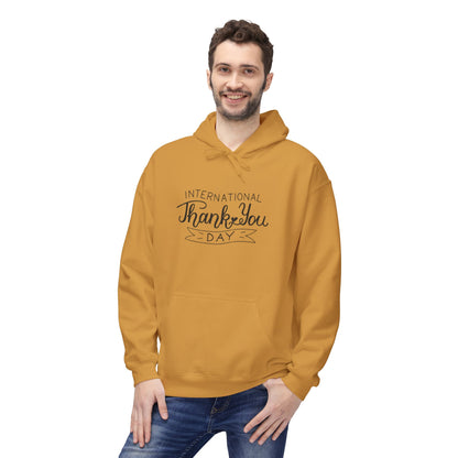 Thank You Day Hoodie | Fleece Sweatshirt, Gratitude Gift, Comfortable Layer, Easygoing Style, Perfect for Fall