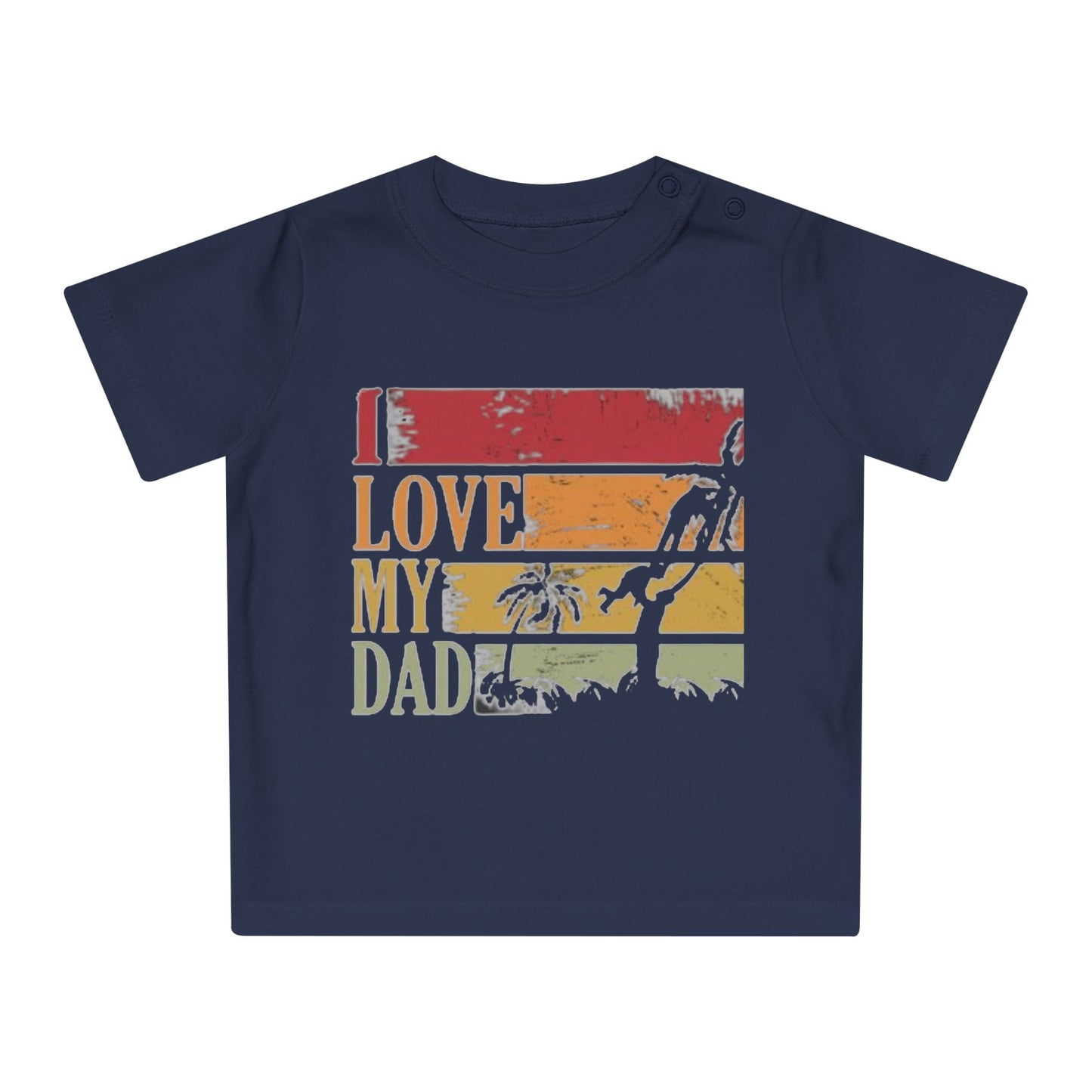 I Love My Dad Baby T-Shirt, Cute Toddler Gift, Infant Apparel, Father's Day Cute Outfit, Newborn Clothes, Baby Shower Gift