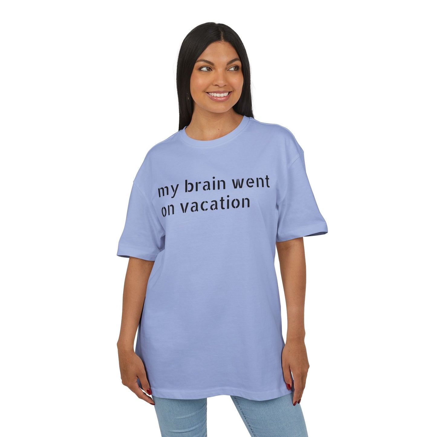 Vacation Vibes  Heavy Oversize Tee, Relaxed Fit Shirt, Casual Wear, Travel Shirt, Gift for Her, Funny Quote Tee