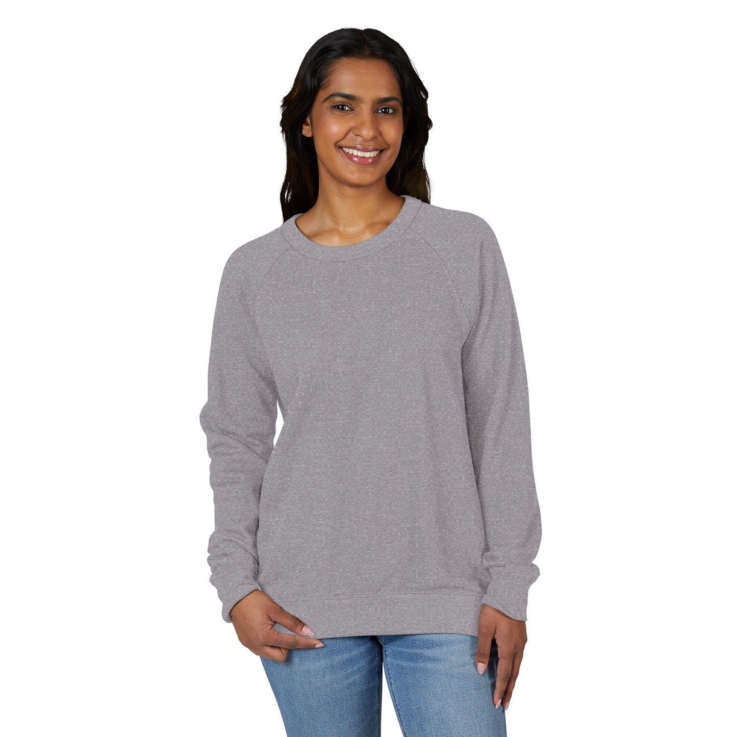 French Terry Raglan Crewneck Sweatshirt, Cozy Casual Wear, Perfect for Lounging, Gift for Him and Her, Everyday Comfort
