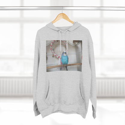 Bird Lover's Three-Panel Fleece Hoodie, Cozy Bird Sweatshirt, Pet Gift, Animal Lover Apparel, Cute Bird Design, Warm Winter Wear