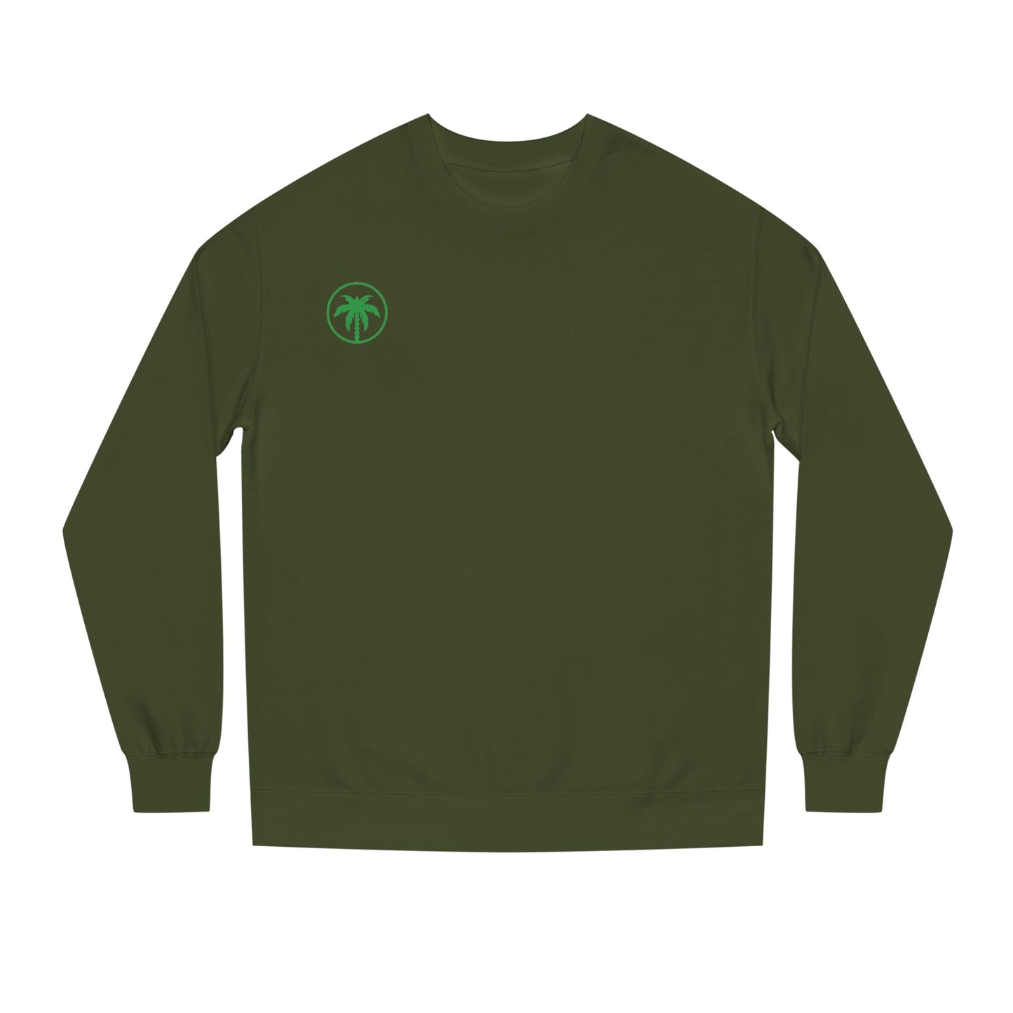 Palm Tree Crew Neck Sweatshirt, Casual Wear, Beach Vibes Apparel, Everyday Comfort, Gift for Him or Her