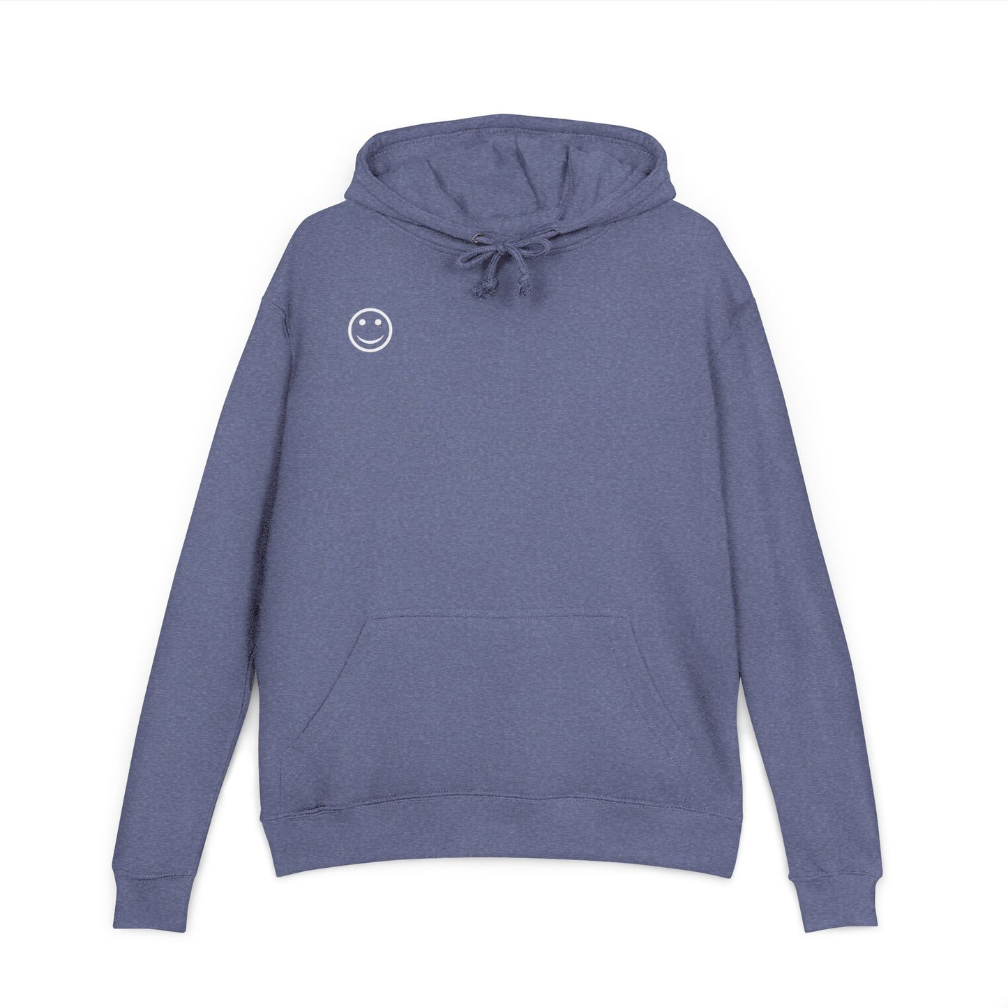 French Terry Hoodie with Smile Design - Trendy Pullover for Comfort, Cozy Gift, Casual Wear, Everyday Style