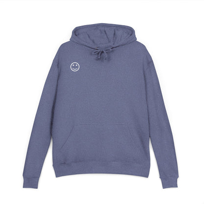 French Terry Hoodie with Smile Design - Trendy Pullover for Comfort, Cozy Gift, Casual Wear, Everyday Style
