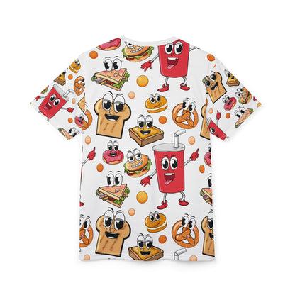 Playful Foodie Tee - Whimsical  T-Shirt, Cartoon Food Design, Fun Gift for Food Lovers, Party Wear, Casual Style