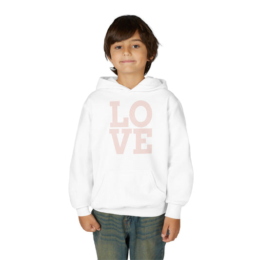 Love Youth Hoodie - Soft Blend Sweatshirt for Teens, Cute Gift for Birthdays, Valentine's Day, Cozy Casual Wear, Inspirational Apparel