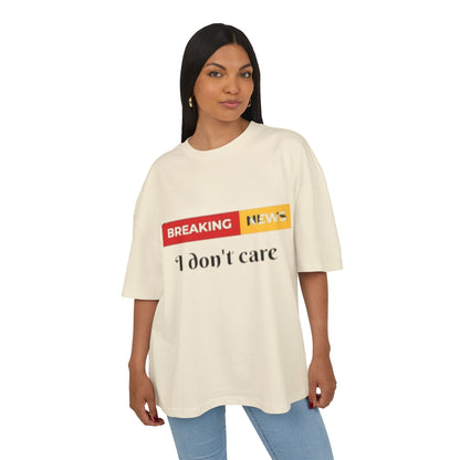 Breaking News Box Tee - Casual Humor Shirt, Gift for Friends, Mood Lifting Fashion, Funny Graphic Tee, Embroidered Statement Top