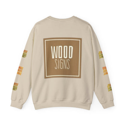 Rustic Wood Signs Sweatshirt, Cozy Gift for DIY Lovers, Home Decor Apparel, Fall Fashion
