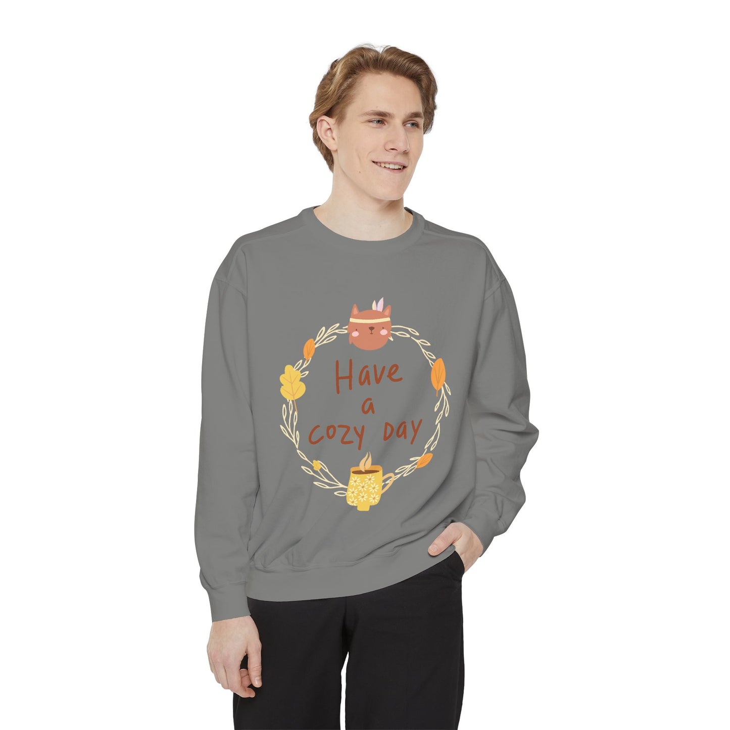 Cozy Day Sweatshirt | Garment-Dyed | Cute Fall Fashion, Everyday Wear, Gift for Her, Relaxed Style, Autumn Apparel