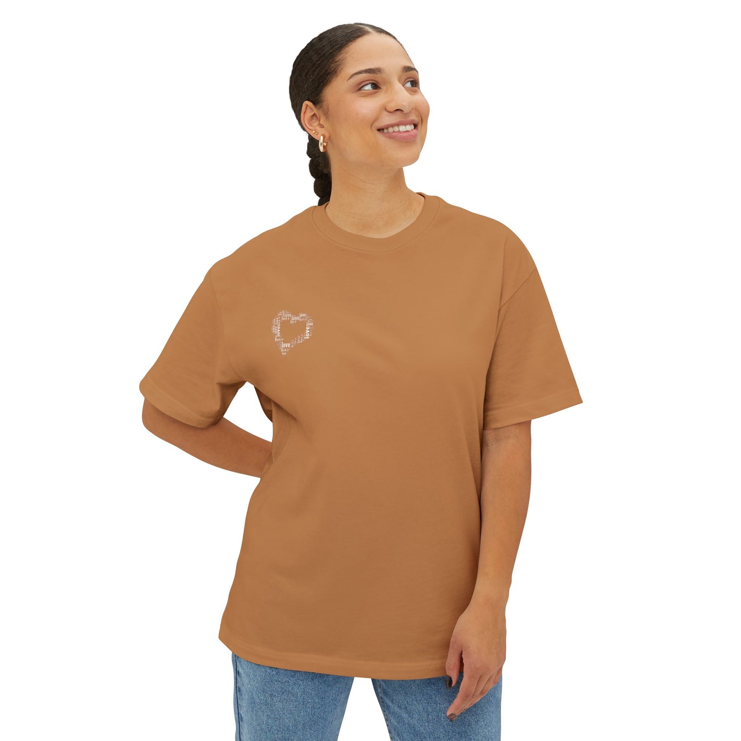 Minimalist Heart Oversized Tee, Casual  T-Shirt, Comfortable Everyday Wear, Perfect for Gifts, Summer Fashion, Relaxed Fit