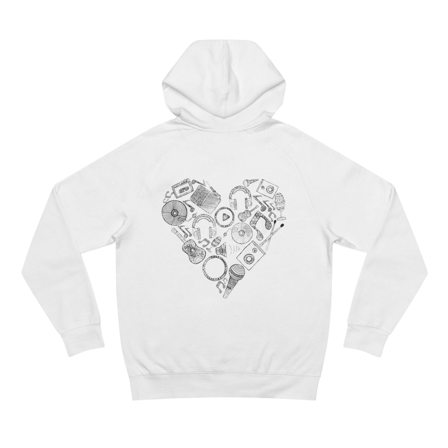 Stylish  Supply Hoodie with Artistic Heart Design | Cozy Sweatshirt for Music Lovers | Gift for Birthdays, Holidays, Casual Wear