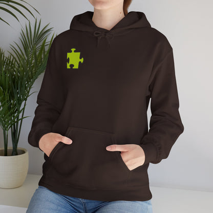 Colorful Puzzle Piece Hoodie for Creative Minds, Perfect for Gifts, Cozy Sweatshirt for Everyday Wear,