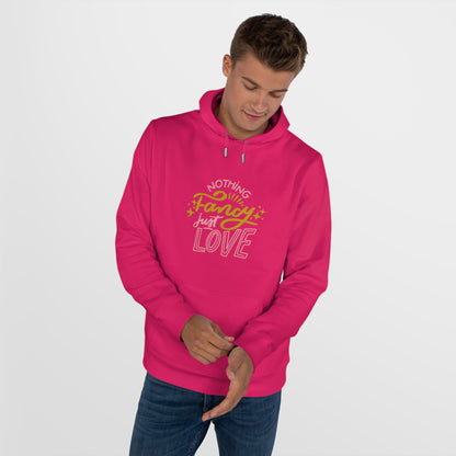 Nothing Fancy Just Love King Hooded Sweatshirt, Cozy Gift for Him, Valentine's Day Gift, Casual Wear, Everyday Comfort Sweatshirt