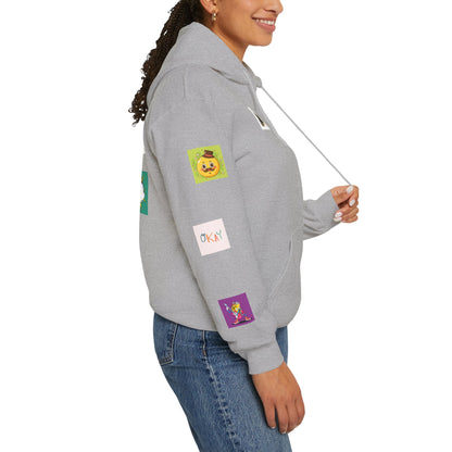 Colorful Graphic Hoodie, Fun Streetwear Sweatshirt,  Fashion, Casual Wear, Unique Gift, Trendy Apparel
