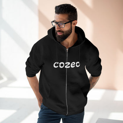 Cozeo Zip Hoodie, Comfortable Sweatshirt, Casual Fashion, Gift for Friends, Cozy Layering Piece