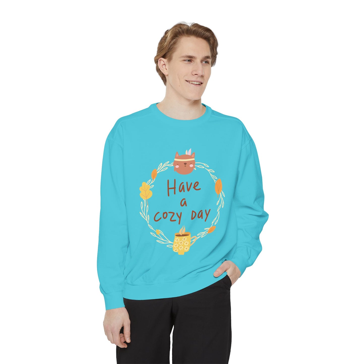 Cozy Day Sweatshirt | Garment-Dyed | Cute Fall Fashion, Everyday Wear, Gift for Her, Relaxed Style, Autumn Apparel