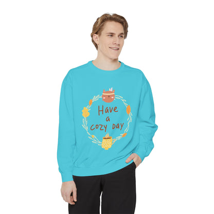 Cozy Day Sweatshirt | Garment-Dyed | Cute Fall Fashion, Everyday Wear, Gift for Her, Relaxed Style, Autumn Apparel