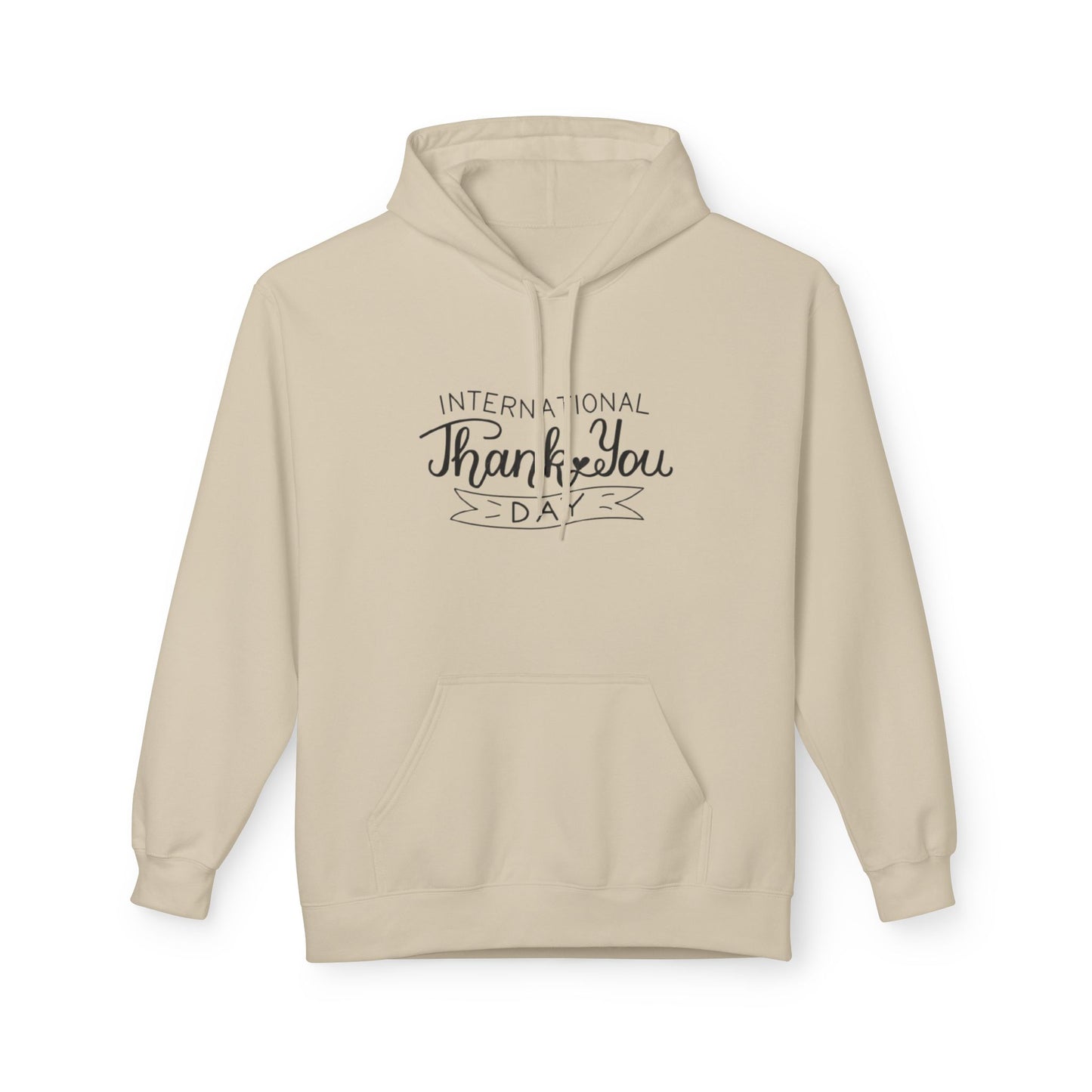 Thank You Day Hoodie | Fleece Sweatshirt, Gratitude Gift, Comfortable Layer, Easygoing Style, Perfect for Fall