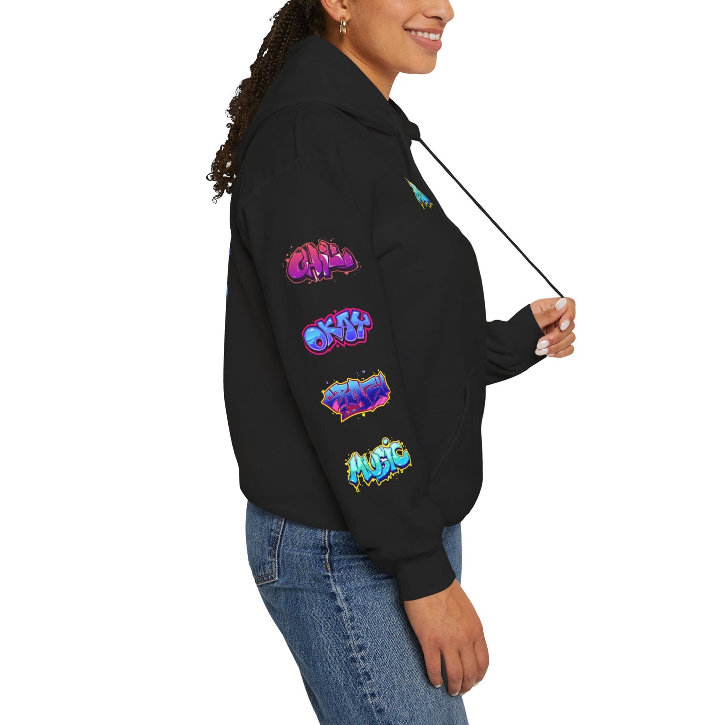 Graffiti Art  Hoodie - Cozy Streetwear, Unique Gift for Art Lovers, Perfect for Festivals, Casual Wear, Cool Graphic Sweatshirt