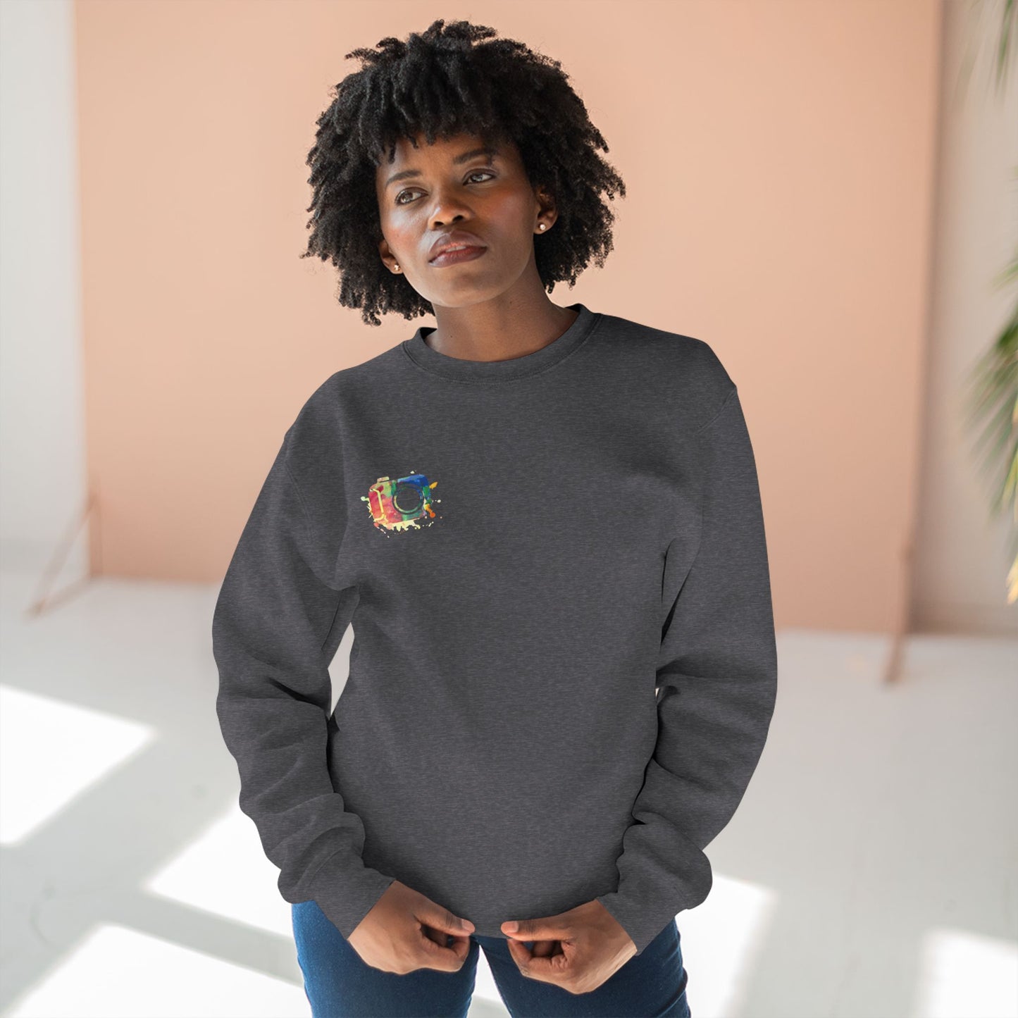 Vibrant Art Crewneck Sweatshirt, Cozy Sweatshirt, Casual Attire, Gift for Friends, Colorful Sweatshirt, Art-Inspired Fashion
