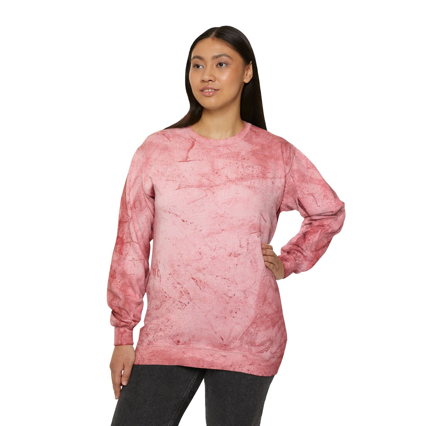 Color Blast  Crewneck Sweatshirt, Tie-Dye Pullover, Casual Hoodie, Trendy Gift for Her, Spring Fashion, Cozy Sweater