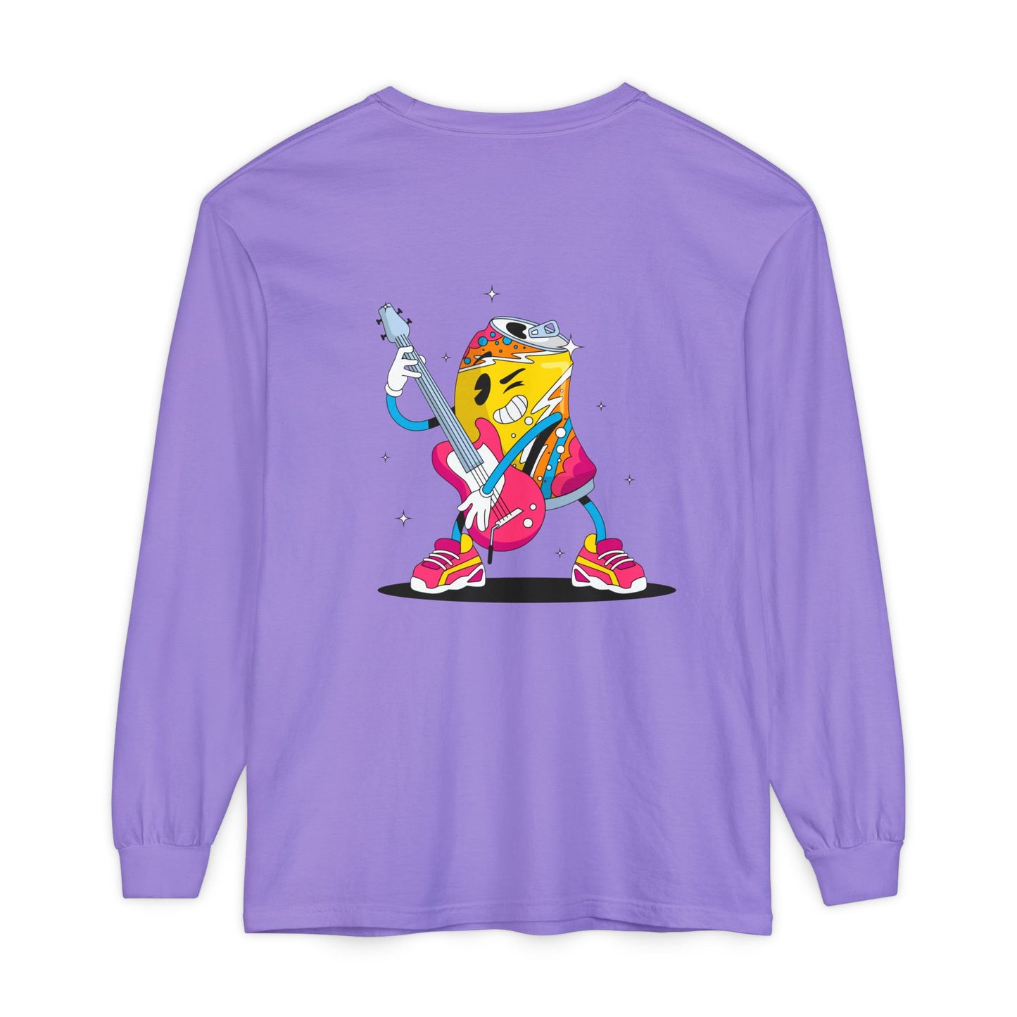 Rock Star  Long Sleeve Tee, Garment-Dyed Shirt for Music Lovers, Streetwear, Concert Casual, Unique Gift Idea