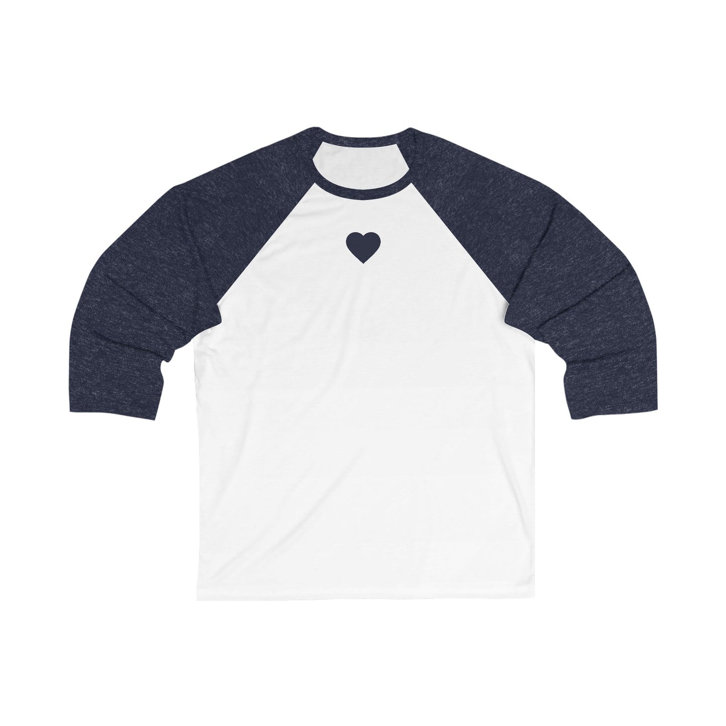 Heart Design 3/4 Sleeve Baseball Tee, Casual Wear, Gift for Him/Her, Sports Apparel,