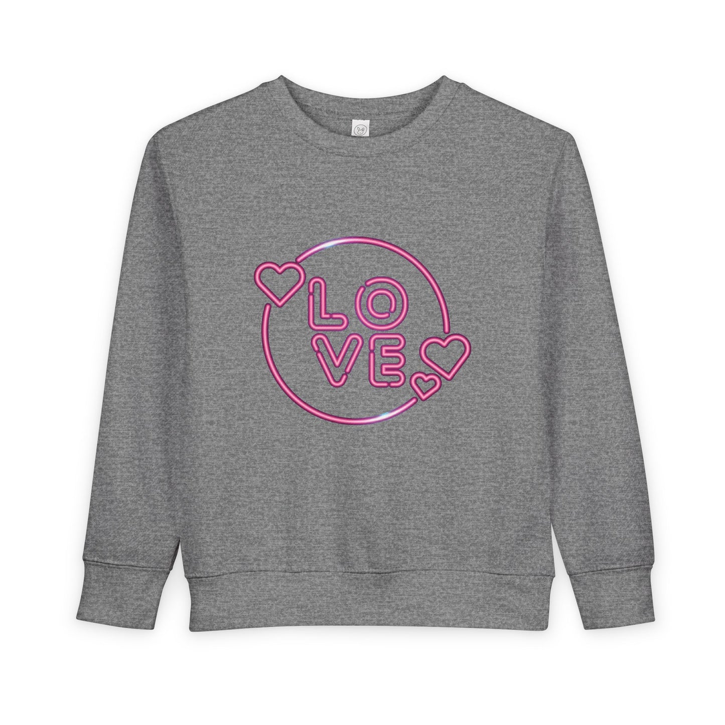Toddler Love Sweatshirt, Cute Children's Sweatshirt, Kids  Gift, Cozy Toddler Apparel, Heart Design Sweatshirt