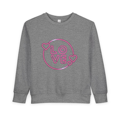 Toddler Love Sweatshirt, Cute Children's Sweatshirt, Kids  Gift, Cozy Toddler Apparel, Heart Design Sweatshirt