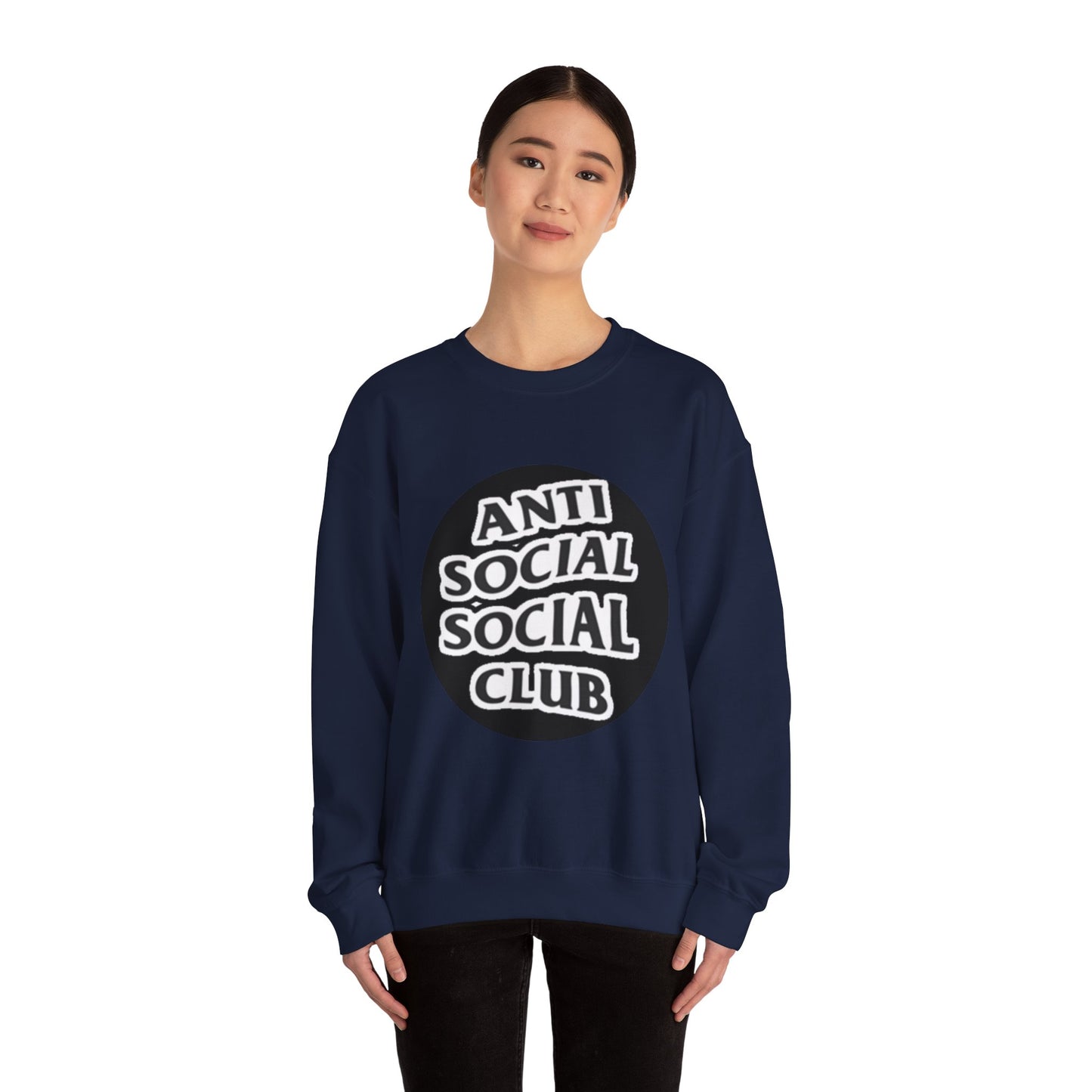 Crewneck Sweatshirt - Anti Social Club Edition, Cozy Sweatshirt, Streetwear Fashion, Gift for Introverts, Lounge Wear, Casual Outfit