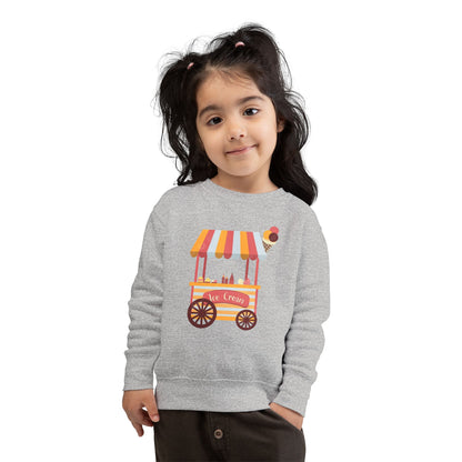 Ice Cream Stand Toddler Sweatshirt, Cute Kids Pullover, Summer Outfit, Gift for Birthday, Ice Cream Party Apparel