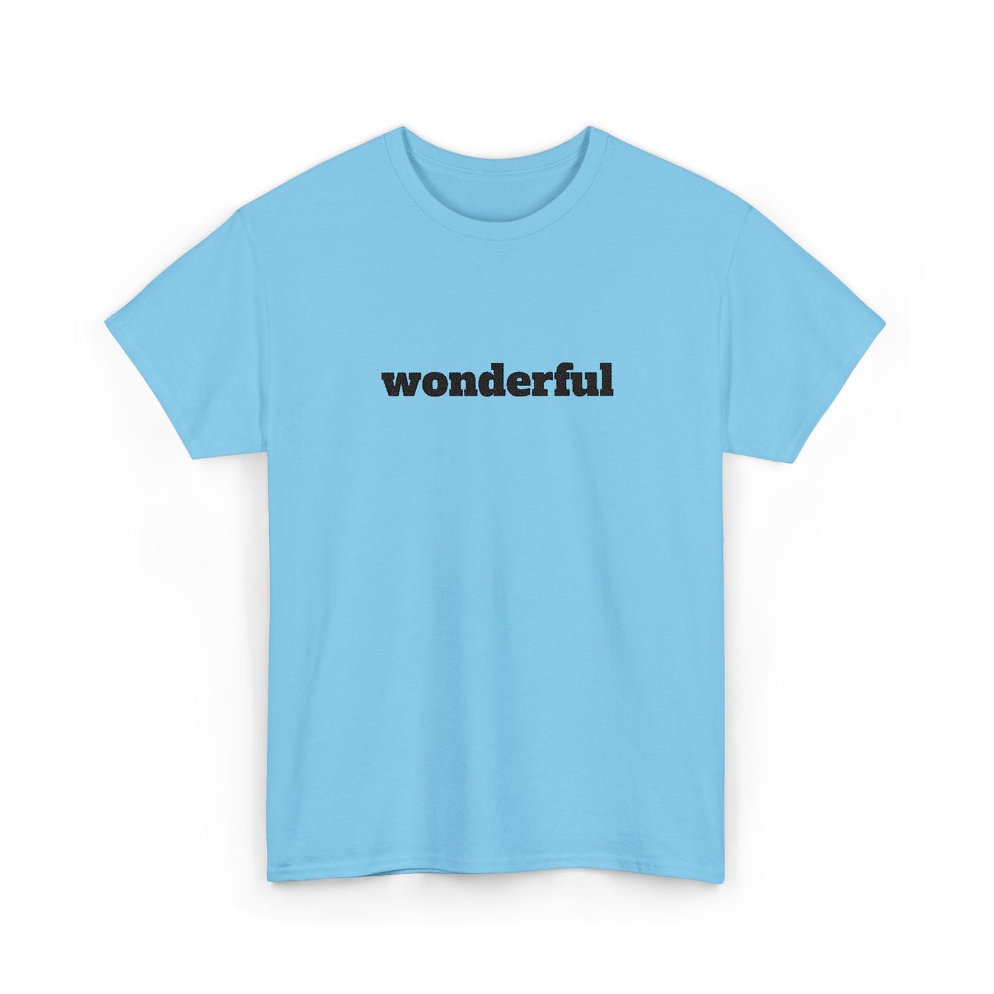Wonderful Vibes  Heavy Cotton Tee, Casual Graphic Tee, Gift for Friends, Positive Affirmation Shirt, Everyday Wear, Birthday Gift