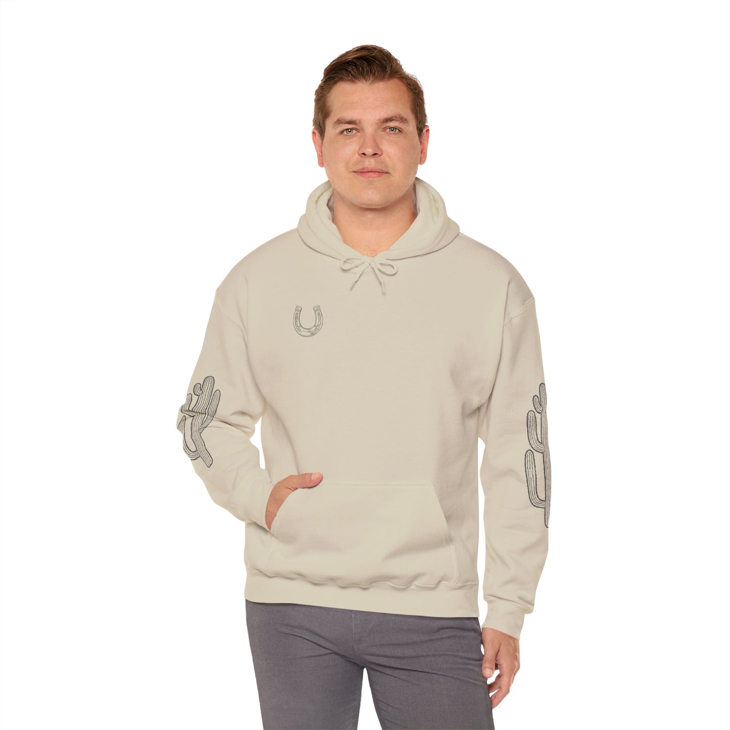 Cactus Graphic Hoodie, Cozy Sweatshirt, Perfect for Casual Days, Gifts for Nature Lovers, Summer Vibes Apparel