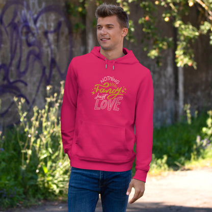 Nothing Fancy Just Love King Hooded Sweatshirt, Cozy Gift for Him, Valentine's Day Gift, Casual Wear, Everyday Comfort Sweatshirt