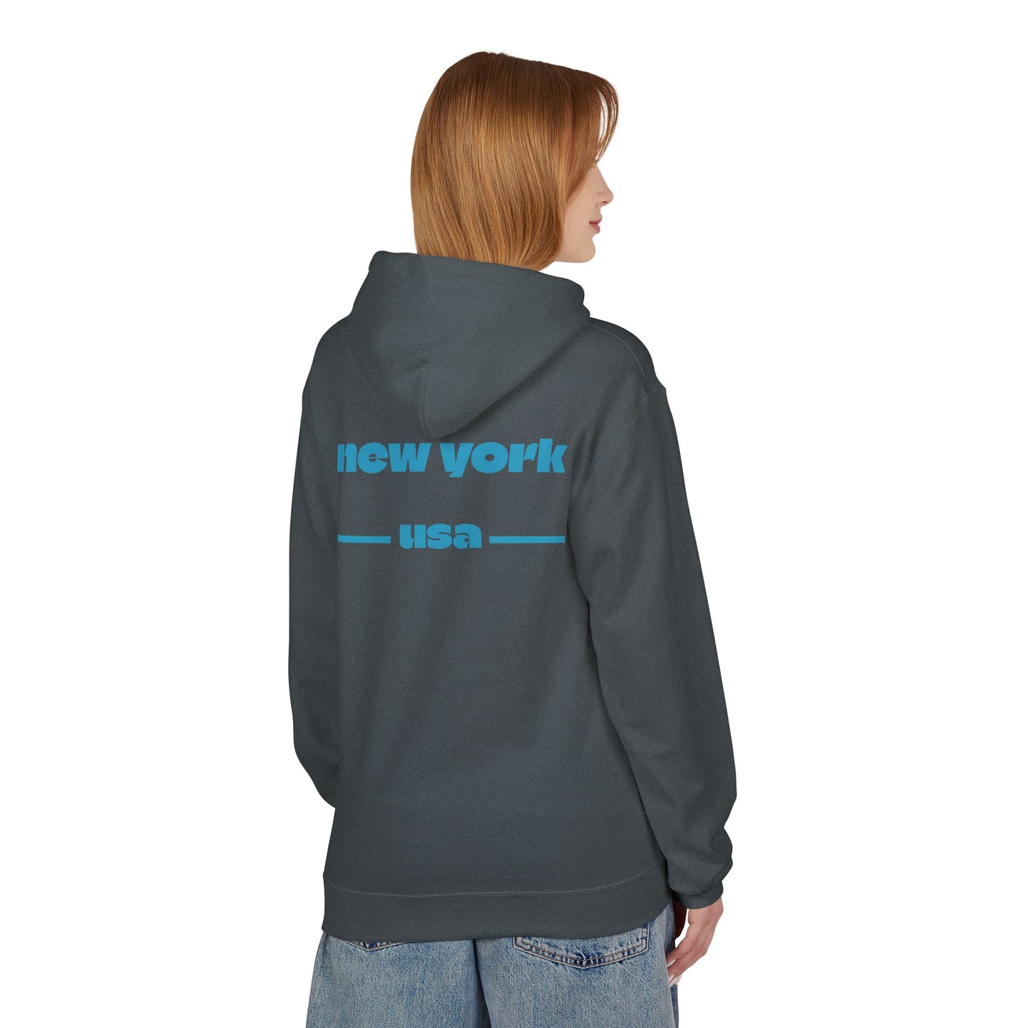 New York Star Hoodie, Fleece Sweatshirt, Casual Streetwear, Perfect Gift for Travelers, Cozy Hoodie, Summer Essential
