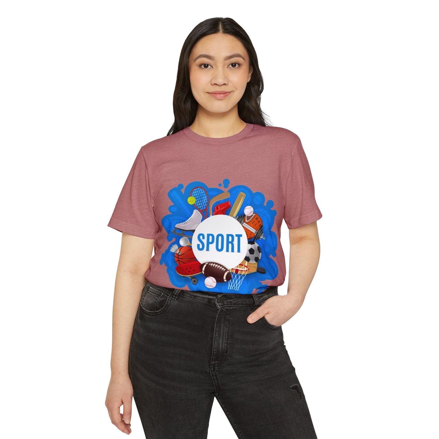 Sporty Recycled Organic T-Shirt for Active Lifestyle, Eco-Friendly Tee, Gift for Fitness Lovers, Perfect for Sports Events, Casual Wear