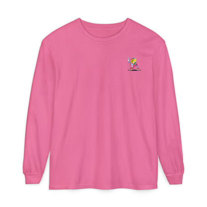 Rock Star  Long Sleeve Tee, Garment-Dyed Shirt for Music Lovers, Streetwear, Concert Casual, Unique Gift Idea