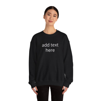 Custom Text Crewneck Sweatshirt — Minimal Personalized Pullover