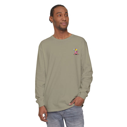 Rock Star  Long Sleeve Tee, Garment-Dyed Shirt for Music Lovers, Streetwear, Concert Casual, Unique Gift Idea